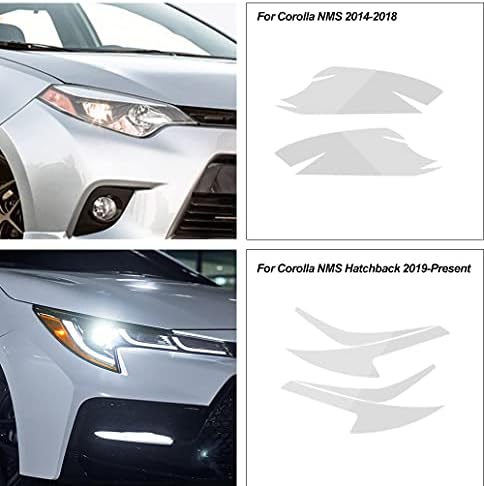 HLLebw Оттенък Фарове Черна Защитно Фолио Прозрачен Стикер от TPU за Toyota Corolla Ндсв 2014 2018 E210 2019 2020