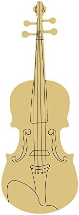 Дизайн на цигулка по Подобие на Деколте Незаконченная Дървена Музикална Група Награда-книжка за Оцветяване Врата Закачалка Форма MDF