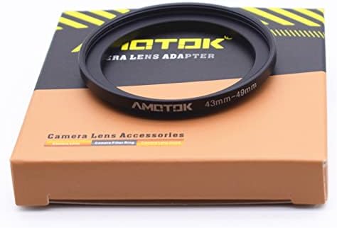 адаптер за обектив на камерата от 43 мм и 49 мм, Преходни пръстен с увеличаване на коефициента на филтрация от 43 мм и 49 мм, Съвместим