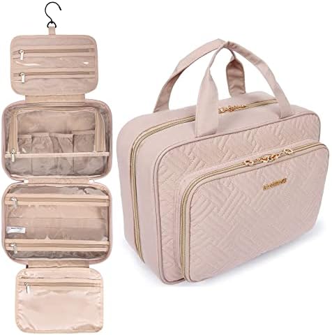 Дамски Подвесная чанта за тоалетни принадлежности BAGSMART с чанта за лаптоп, Розов