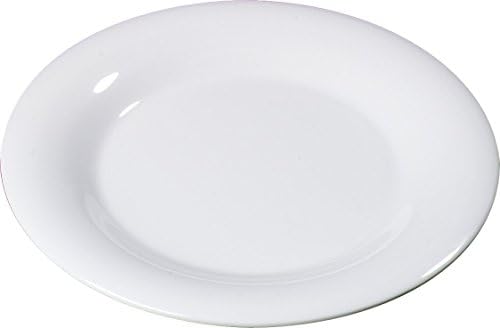 Carlisle фирми от сферата Products 3302402 Кът чиния от меламин с широка джанта Sierrus, 12 инча, Бяла (опаковка от 12 броя)