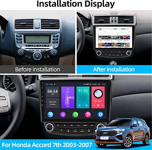 Автомобилна стерео система Android 2G + 32G за Honda Accord 7th 2003-2007, радио с GPS-навигация, 10.1-инчов Сензорен Авто радио с Bluetooth,