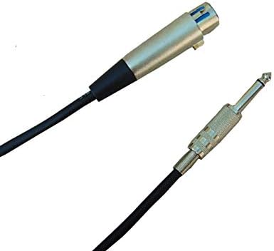 2 Пакета Студиен Z Микрофон на кабел 20 метра на Жена XLR до 1/4 инча TS Мъжки Моно 3-пинов Гъвкав микрофон Небалансиран кабел