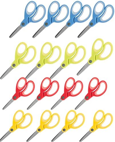 Детски ножици 5 см - 12 опаковки - Училищен комплект ножици за деца на възраст от 3 години и по-възрастни, с различни цветове