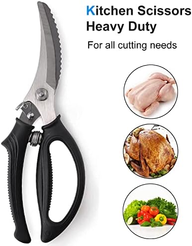 Ножица за птици TooWoom, Тежки Кухненски Ножици от неръждаема стомана, Универсални Пружина Кухненски ножици са с удобен за потребителя