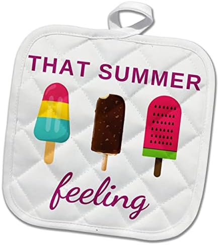 Триизмерно изображение на сладолед с текст за това лятото чувство - кухненски ръкавици (phl-374780-1)