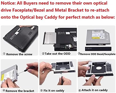 2-ри SSD HDD Твърд Диск Caddy Frame Тава За подмяна на DVD-устройства, GU10N GU40N GU60N GU70N