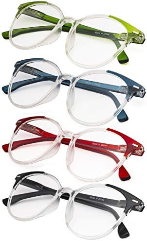 Gr8Sight 4 Опаковки Стилни Женски Очила за четене Голям размер