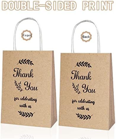 XINYIDL 12 опаковки Подарък пакети за сватбени партита, Благодарим ви, че Празнуват с нас Хартиени Торбички, Опаковки за шоколадови бонбони