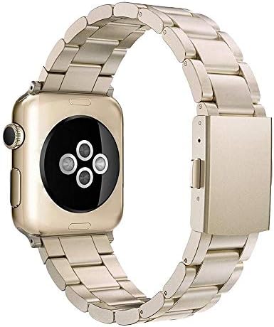 Тънка каишка Simpeak Съвместим с Apple Watch 40 мм, 38 мм, метална каишка от неръждаема стомана, Взаимозаменяеми каишка за Apple
