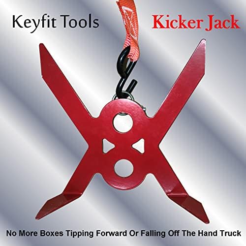Keyfit Tools Ръчна количка Kicker Jack Двухколесная количка без върха Скоба Осигурява на предната част на големи кутии Които наклон От 2