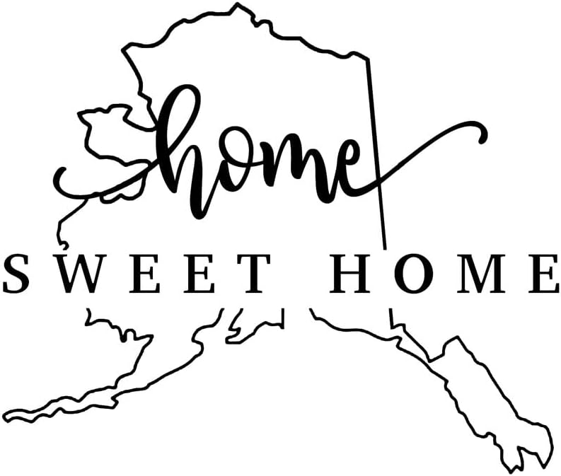 Държавен къща Аляска Sweet Home NOK Decal Vinyl Стикер | Автомобили, Камиони, Микробуси Стени Лаптоп | Черен |5,5 x е 4,7