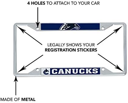 Екипът на Ванкувър Канъкс NHL, Националната хокейна лига Метална рамка регистрационен номер за предната или задната част на автомобила,