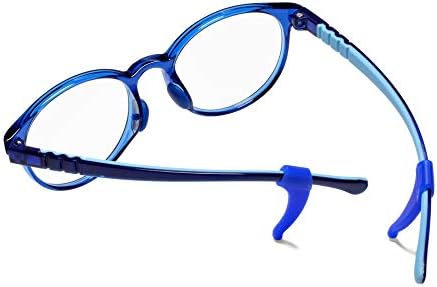 AZorb Детски Сини Светозащитные Очила за деца от 5-12 Години TR90 Нечупливи Детски Компютърни Очила - Тъмно син