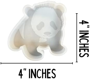Силиконова форма на Panda Freshie за Ароматни топки 4 T x 4 W x 1 D инча. Форми за Печене От Смола, Автомобилни Свещи, Сапуни, Безопасни за Печене Във Фурната, Топлоустойчива до 4