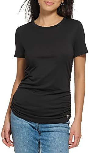 Дамски Памучен Модальная Тениска на Calvin Klein от Джърси, Удобна Ежедневна Тениска с Къс Ръкав