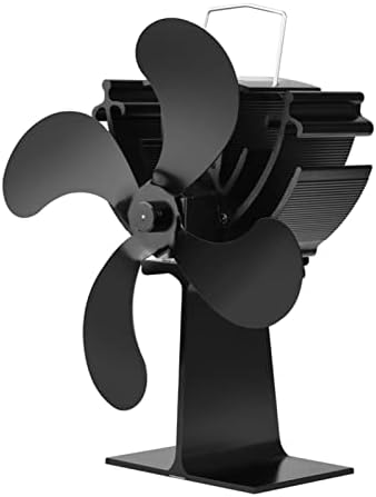 SYXYSM Черно 4 Безшумни Двигателя С Топлинна Задвижване Циркулира Топъл/Горещ Въздух Еко-Вентилатор за Газ, печки на дърва Печки на