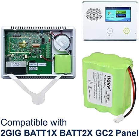Резервна батерия HQRP, съвместима с 2gig BATT1X BATT2X BATT1 GC2 2GIG-CNTRL2 2GIG-CP2 GCKIT311 Go, Панел за управление на системата за сигурност,