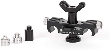 Дървена универсална поставка за обектива на камерата, трансформируемая Между студийными пръчки 19 мм / 15 мм, за по-тежки обективи,