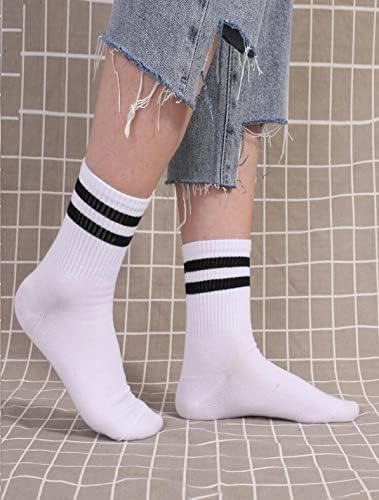 soytemiz Унисекс, 4 опаковки Спортни Чорапи в Черно-Бяла ивица от Ароматизирани Памук