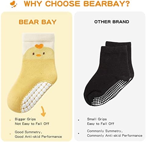 Чорапи за деца Bearbay с захватами на 6 месеца -5 години Crew Бебешки Чорапи