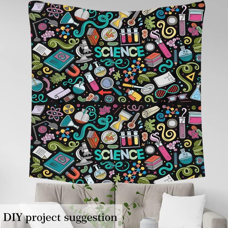 Обивочная плат Feelyou Science, Предметная Кърпа за правенето на наука в двора и Декоративна Тъкан за химически експерименти за