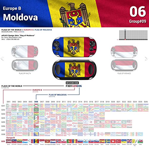 Дизайнерски кожа Sony PlayStation Vita знаме на Молдова - Стикер-винетка за PlayStation Vita