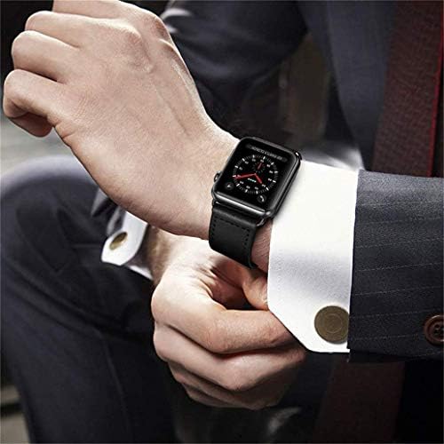 KYISGOS Съвместим с Apple Watch Series 8 7 6 5 4 3 2 1 SE2 SE Каишка от естествена кожа 41 мм 40 мм, 38 мм, Черно и лилаво