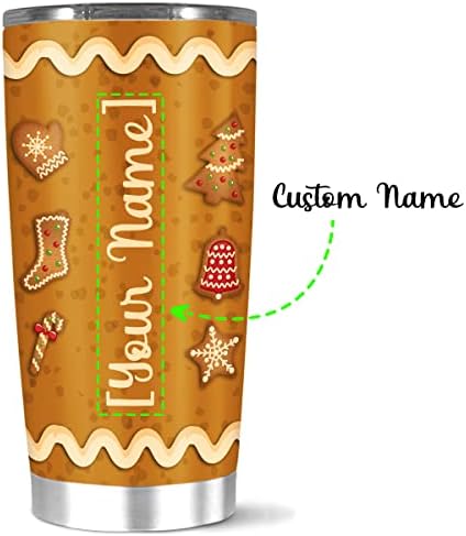 Персонализирани Коледна чаша calanaram, Натруфен с потребителски име В Ръкавици от бор, За дома, за Пътуване, за Офис, за Къмпинг, С изолация,