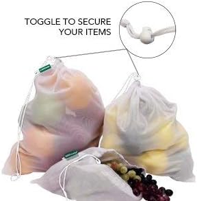 Хранителни пакети от мрежата за еднократна употреба Earthwise - ТАГОВЕ за претегляне на СЪД всяка чанта, Хранителни комплекти