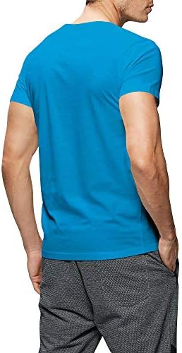 Мъжки ризи с кръгло деколте Hat and Beyond, Однотонная Тениска с Къс Ръкав