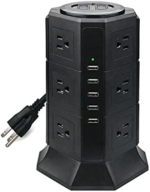 ZSEDP Оттичане Мрежов филтър Power Strip Tower 8/12 Начин за Свързване на електрически Контакти, USB Chargier Удължител с дължина