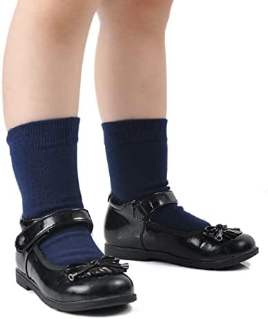 Чорапи EPEIUS за Момичета, Безшевни Чорапи за Деца, Меки Памучни Чорапи под Рокля, Чорапи за Училищни отбори За Момчета, 6 опаковки,