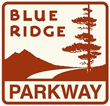 fagraphix Реколта Стикер Blue Ridge Parkway залепващ Винил Стикер Национален Парк Вирджиния, Вирджиния, Северна Каролина, Северна Каролина