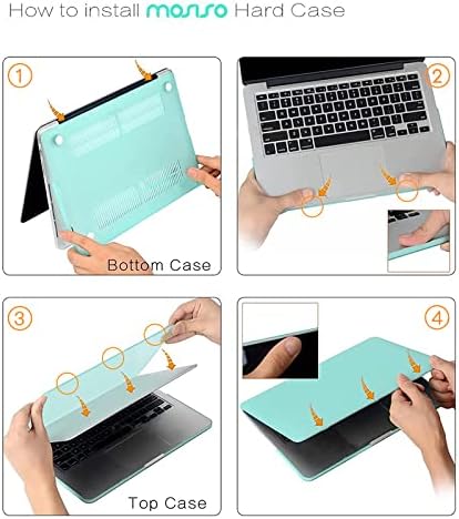 Пластмасов твърд калъф MOSISO, капака на клавиатурата и защитно фолио за екрана Съвместим само с MacBook Pro 15 инча Retina