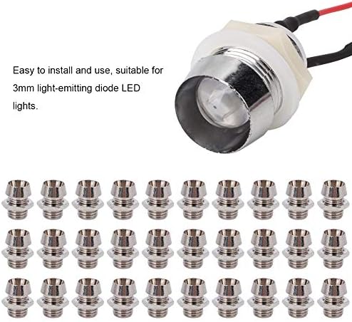50 бр Мед основен диод лампи диодни притежателите на метално гнездо За 3 mm led